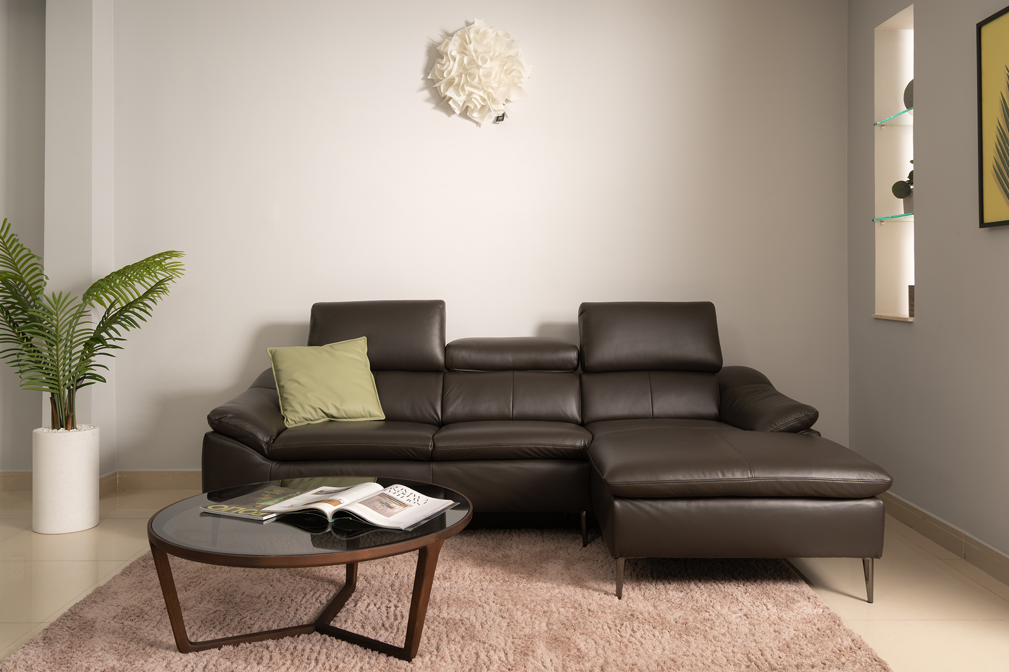 Sofa da Malaysia: Bộ góc ZL2685 góc 1