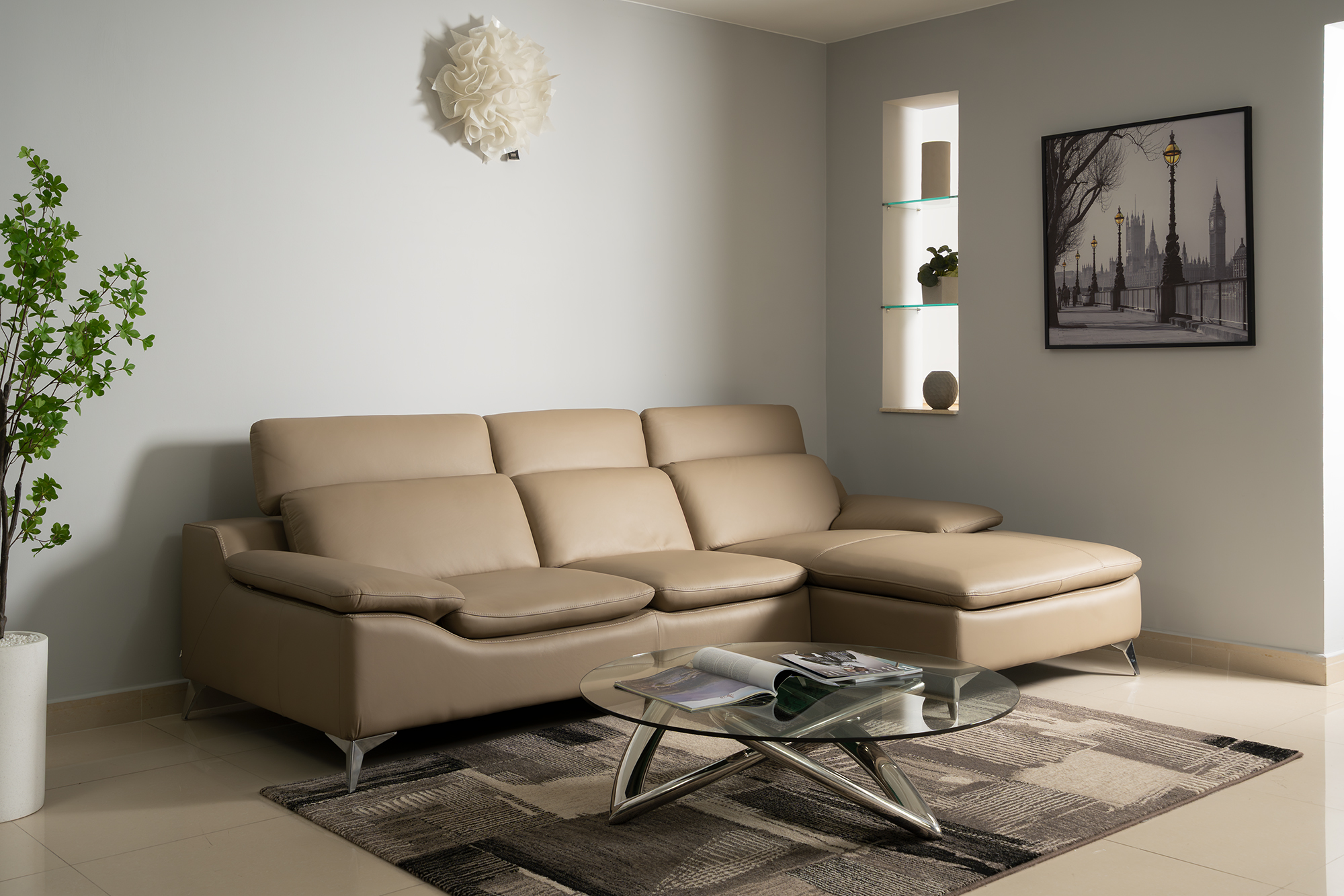 Sofa da Malaysia: Bộ góc ZL2853 góc 3