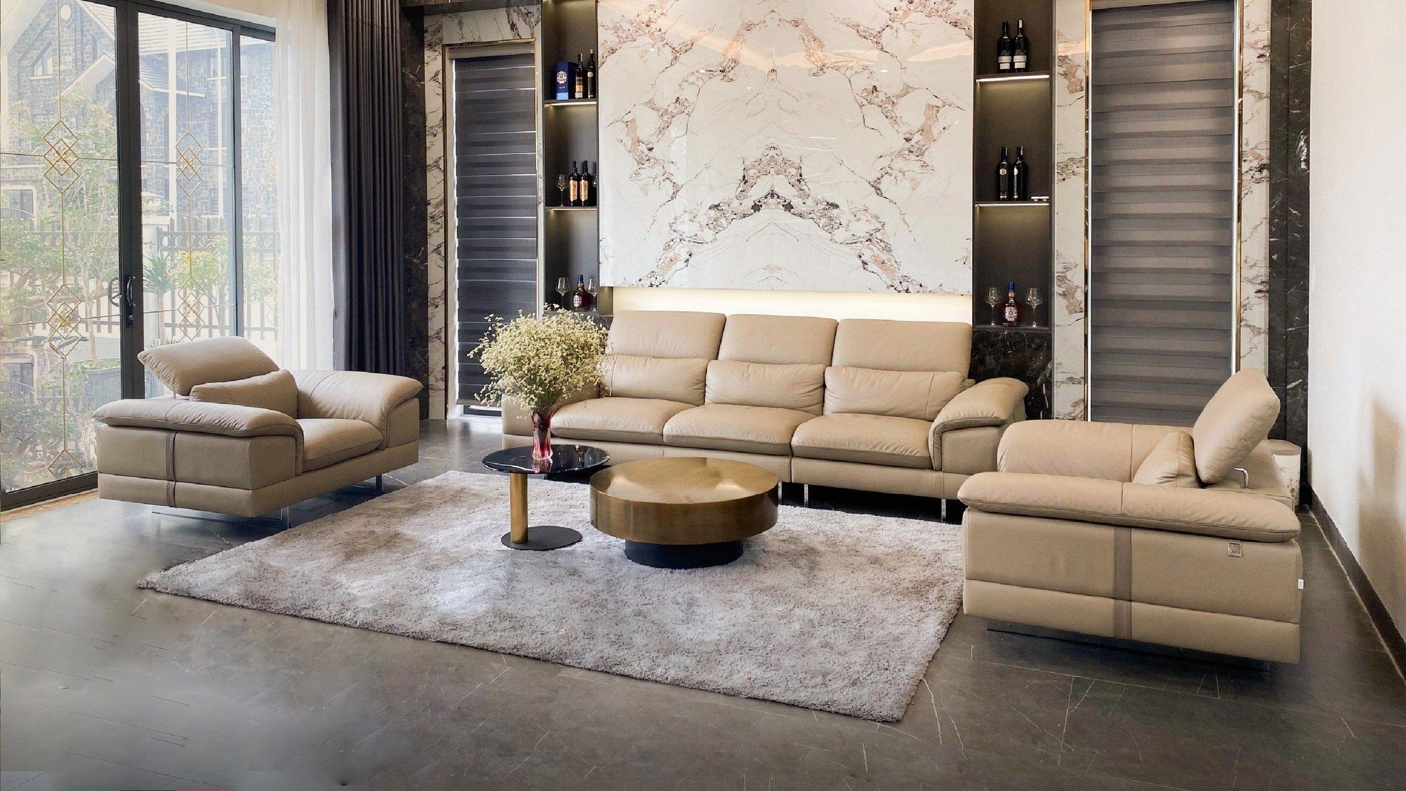 Sofa da Malaysia: Bộ rời KH270