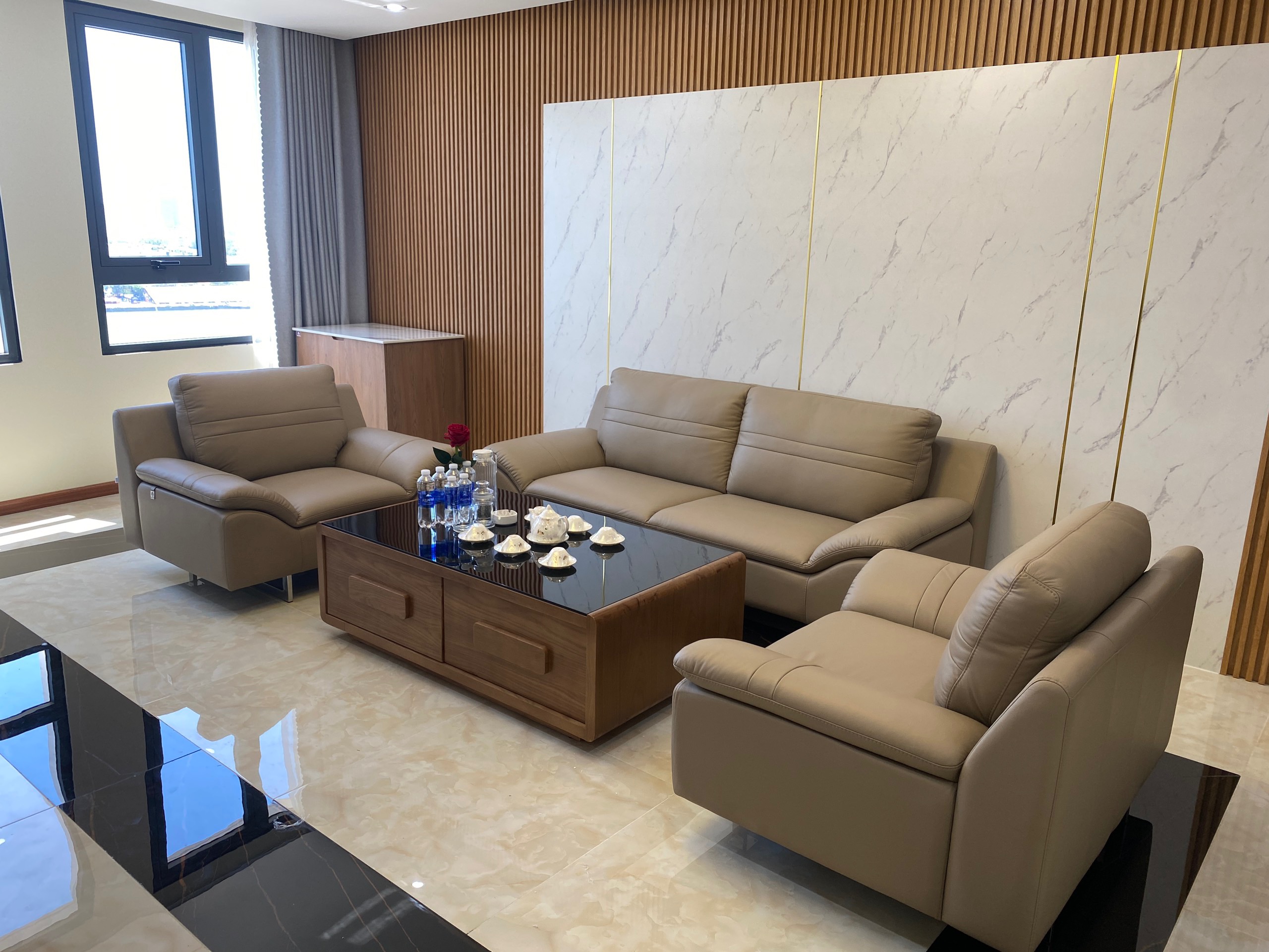 Sofa da Malaysia: Bộ rời KH176