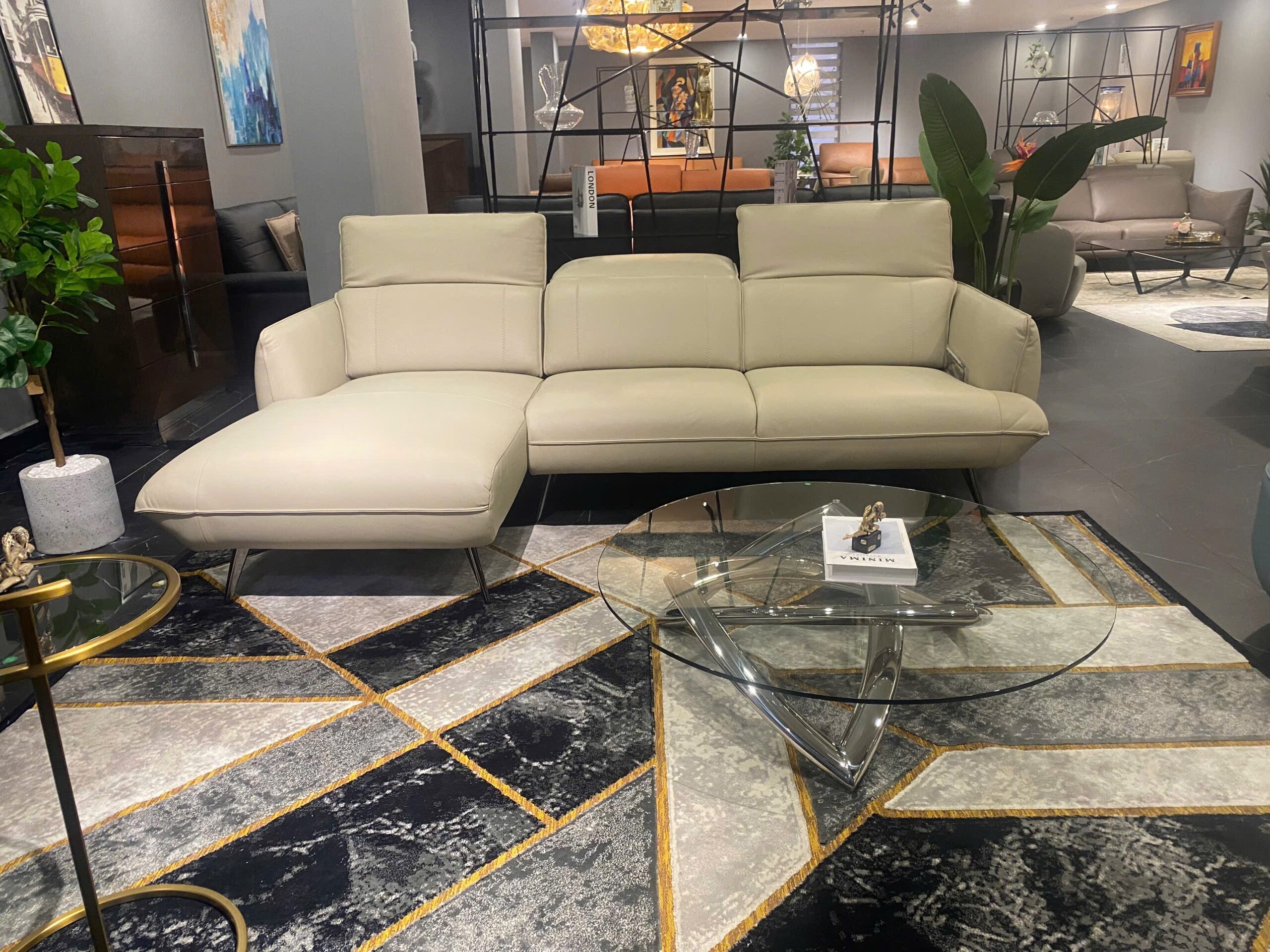 Sofa da Malaysia: Bộ góc 1327 góc 2