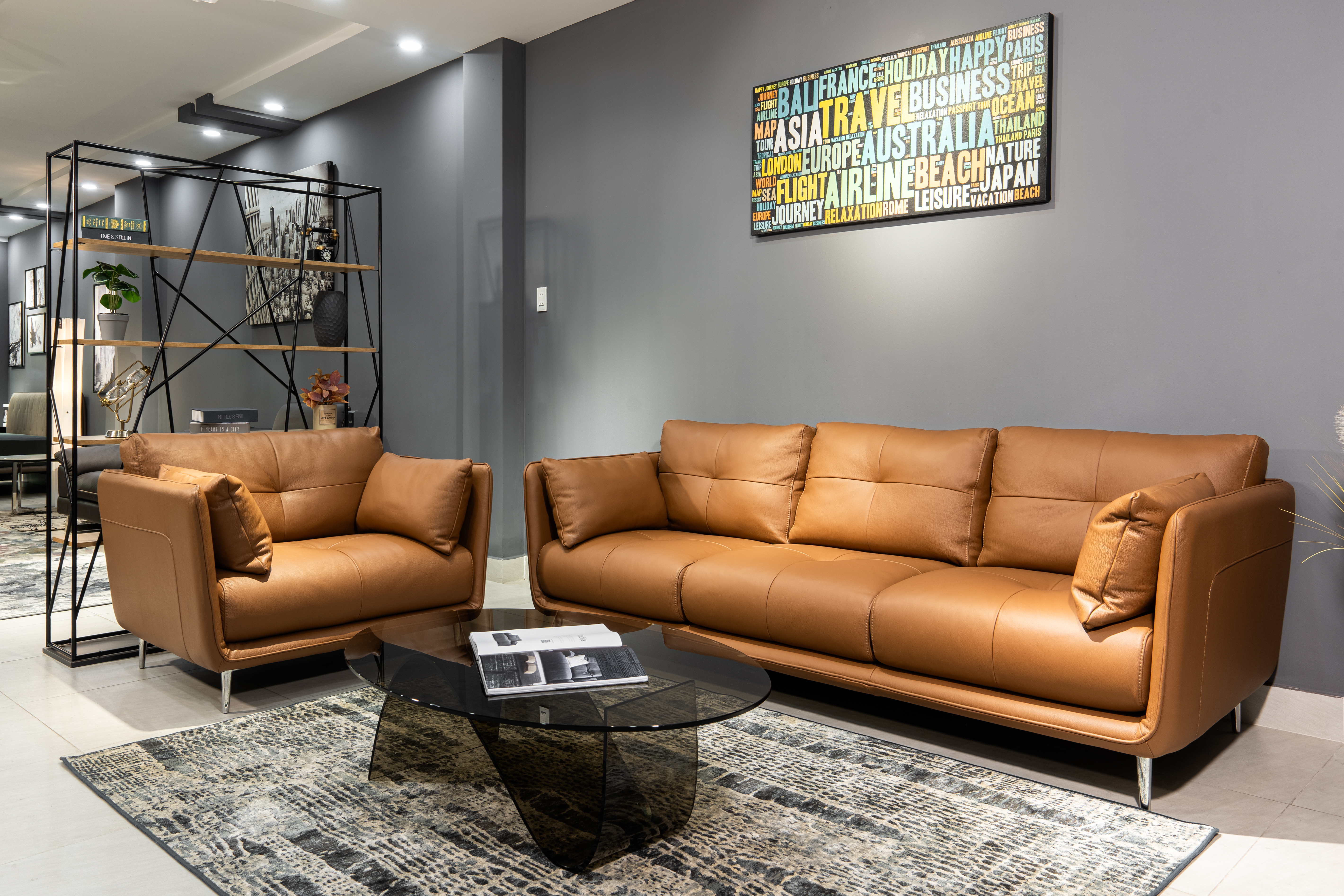 Sofa da Italia: Bộ rời Roma góc 5