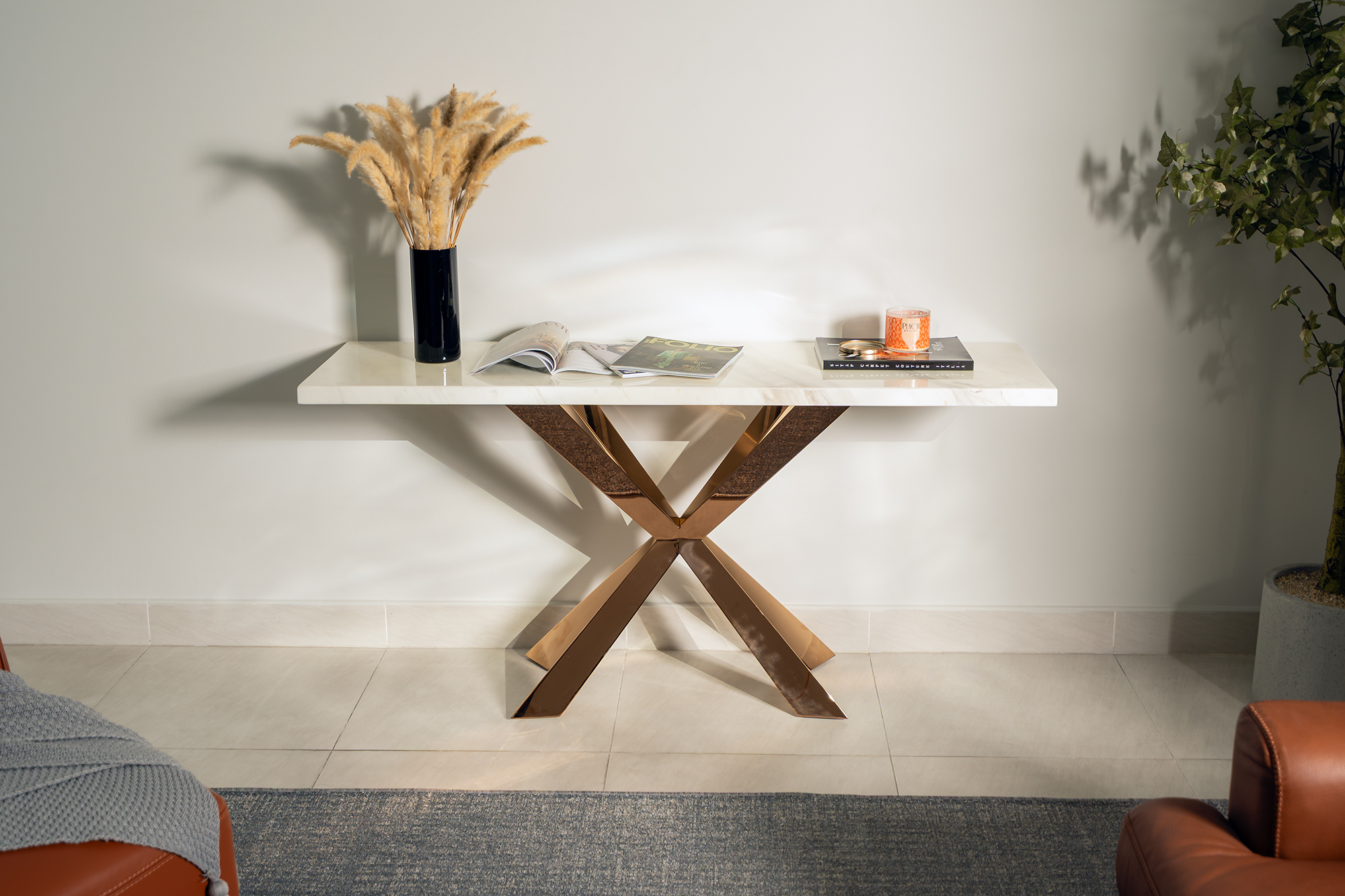 Bàn console Formica góc 2