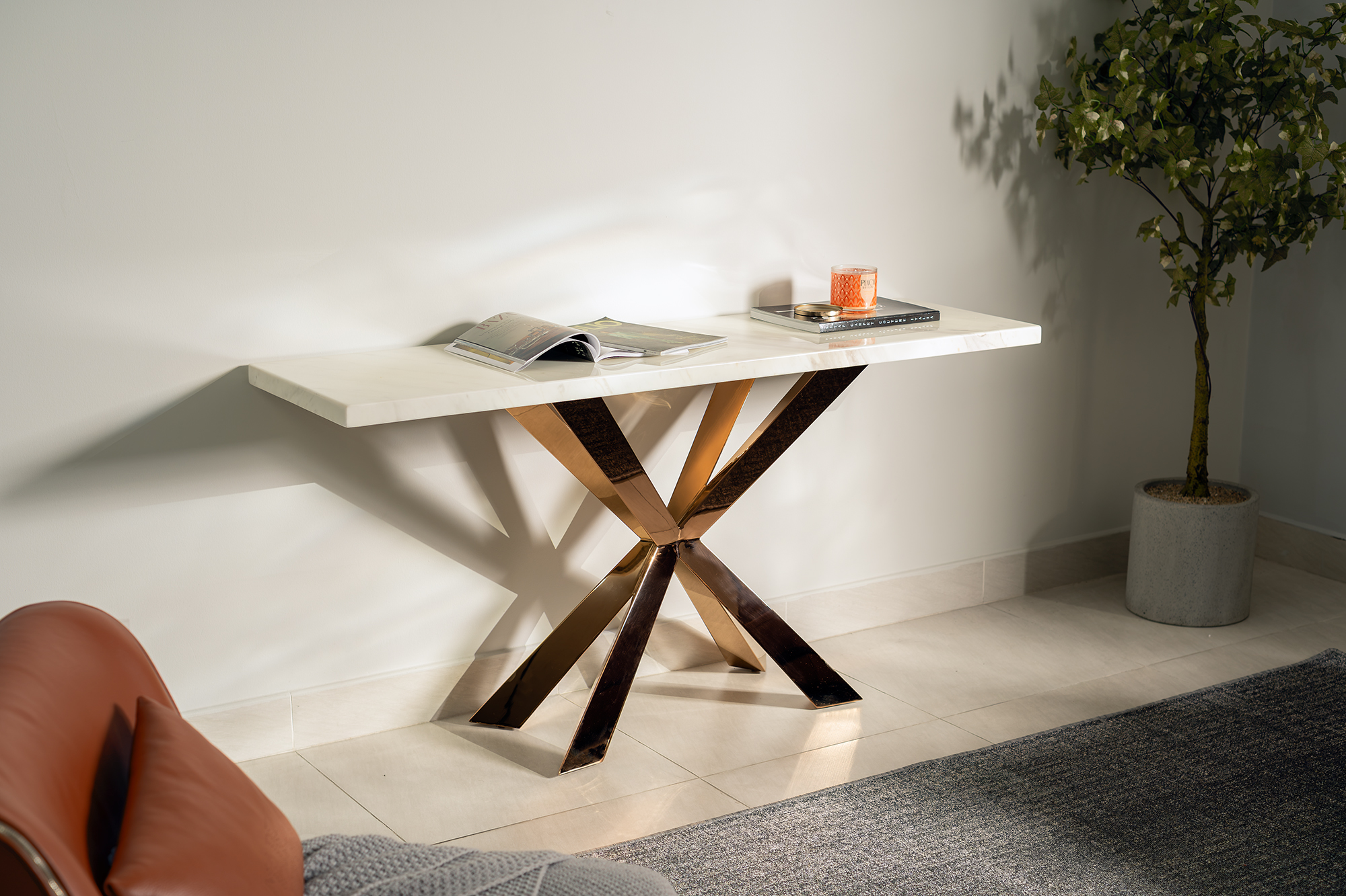 Bàn console Formica góc 4