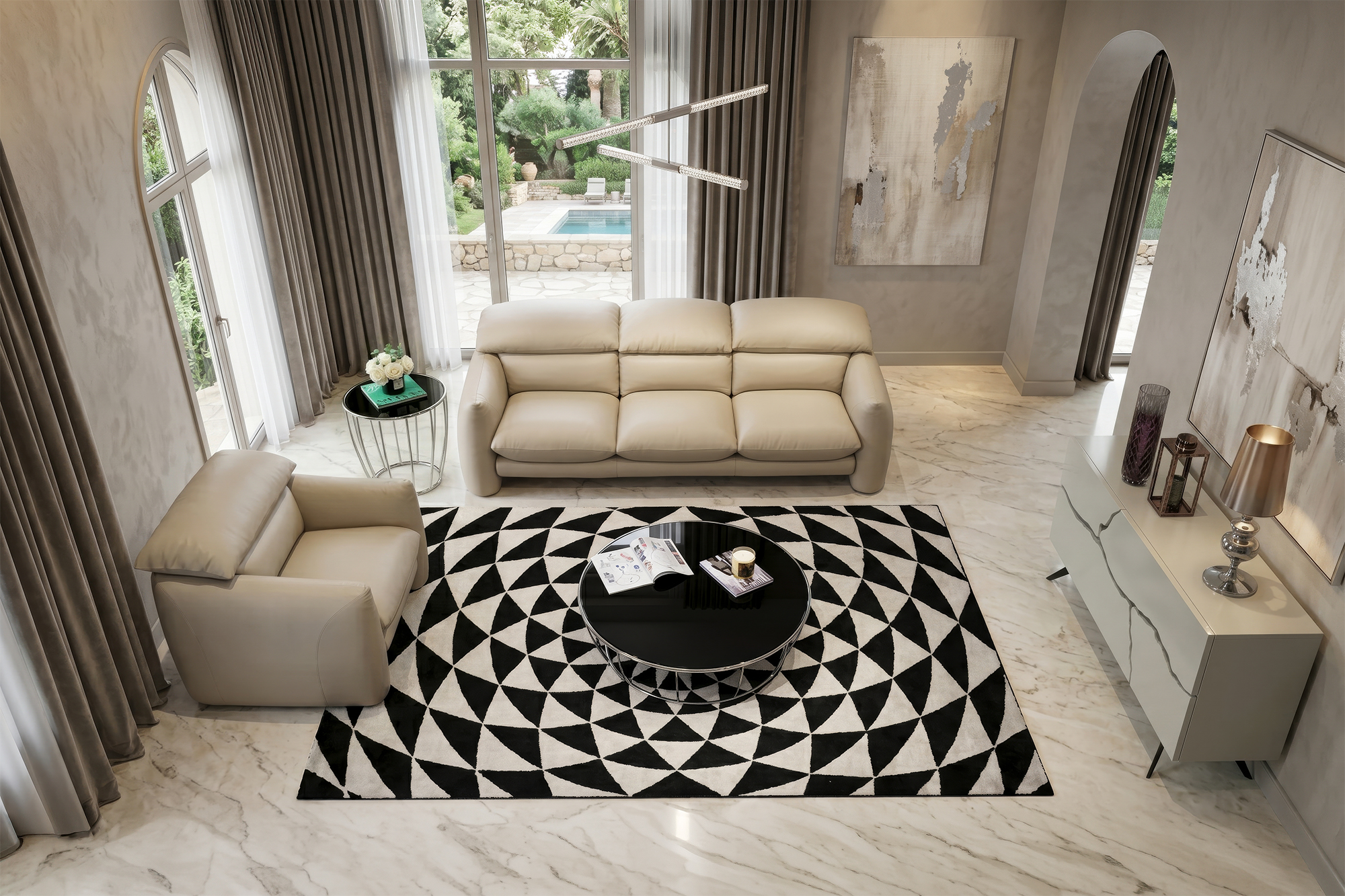 Sofa bộ Italia: Choco magic 1257 góc 6