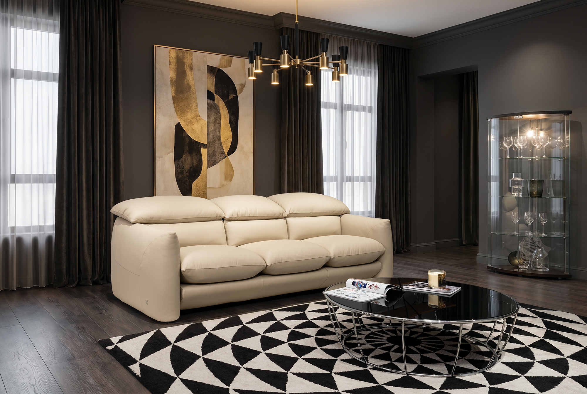 Sofa da Italia: Băng dài Choco magic 1257 góc 6