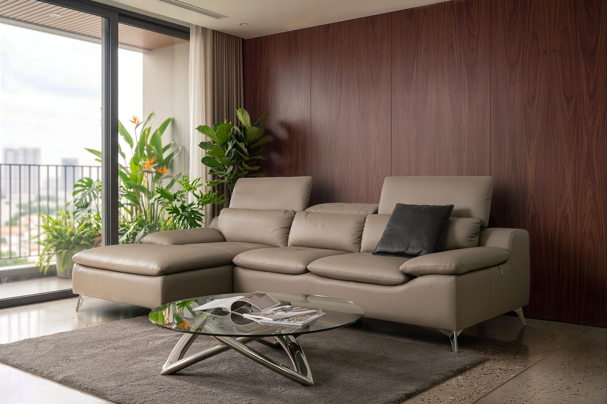 Sofa da Malaysia: Bộ góc KH291