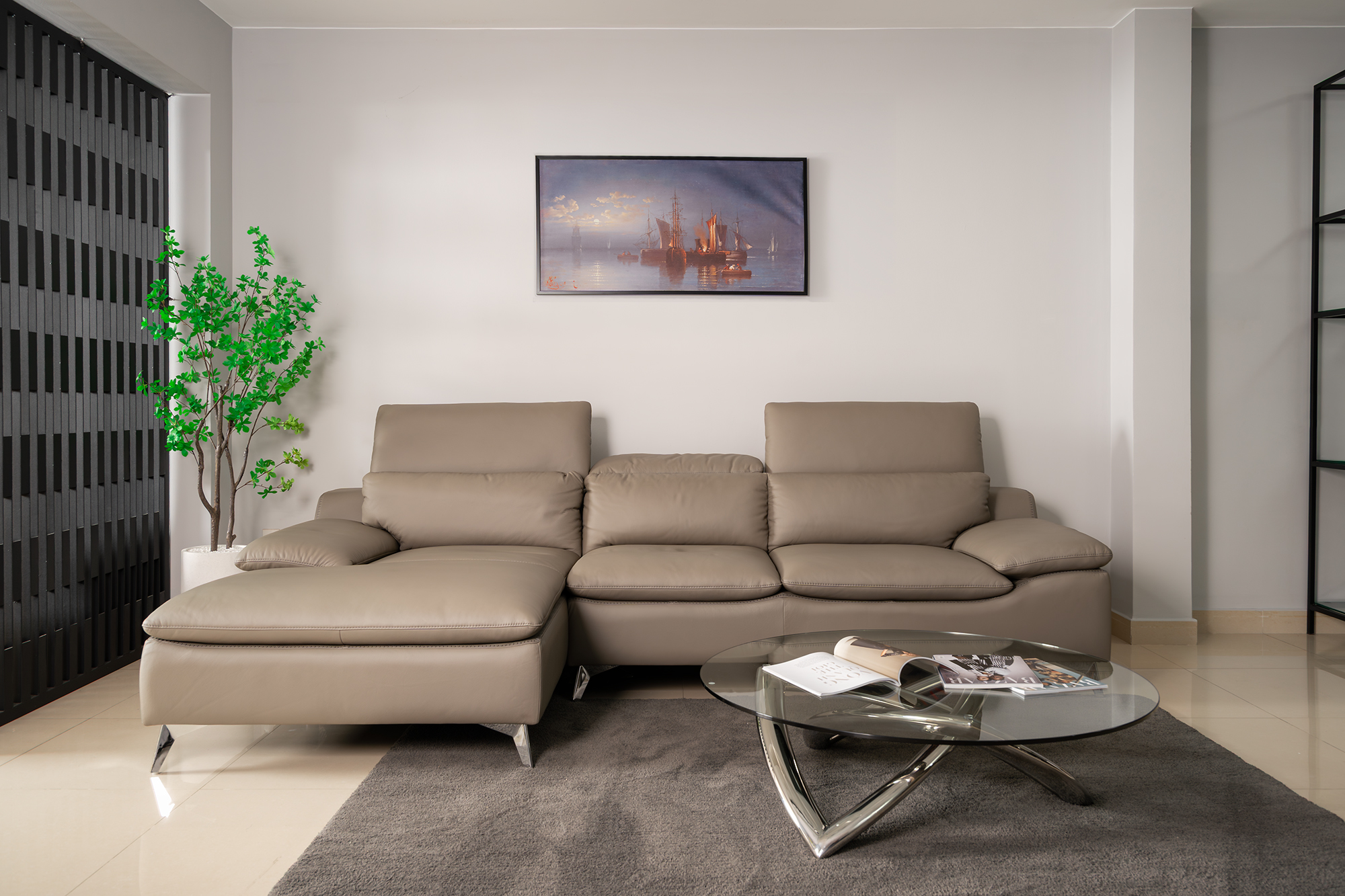 Sofa da Malaysia: Bộ góc KH291 góc 4