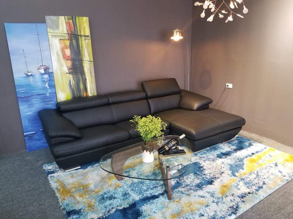 Sofa da Malaysia: Bộ góc 8819 (8740) góc 8