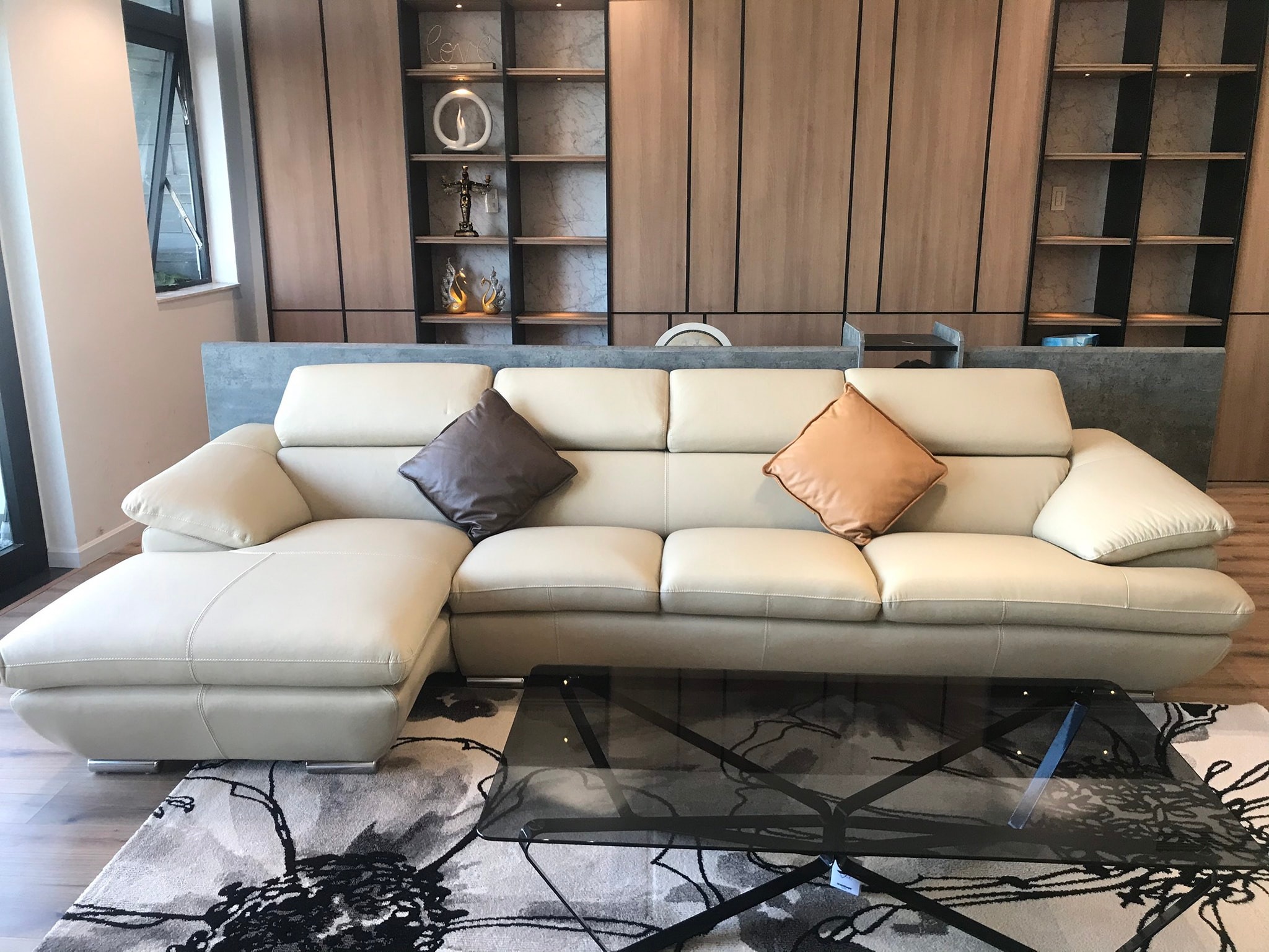 Sofa da Malaysia: Bộ góc 8819 (8740) góc 9