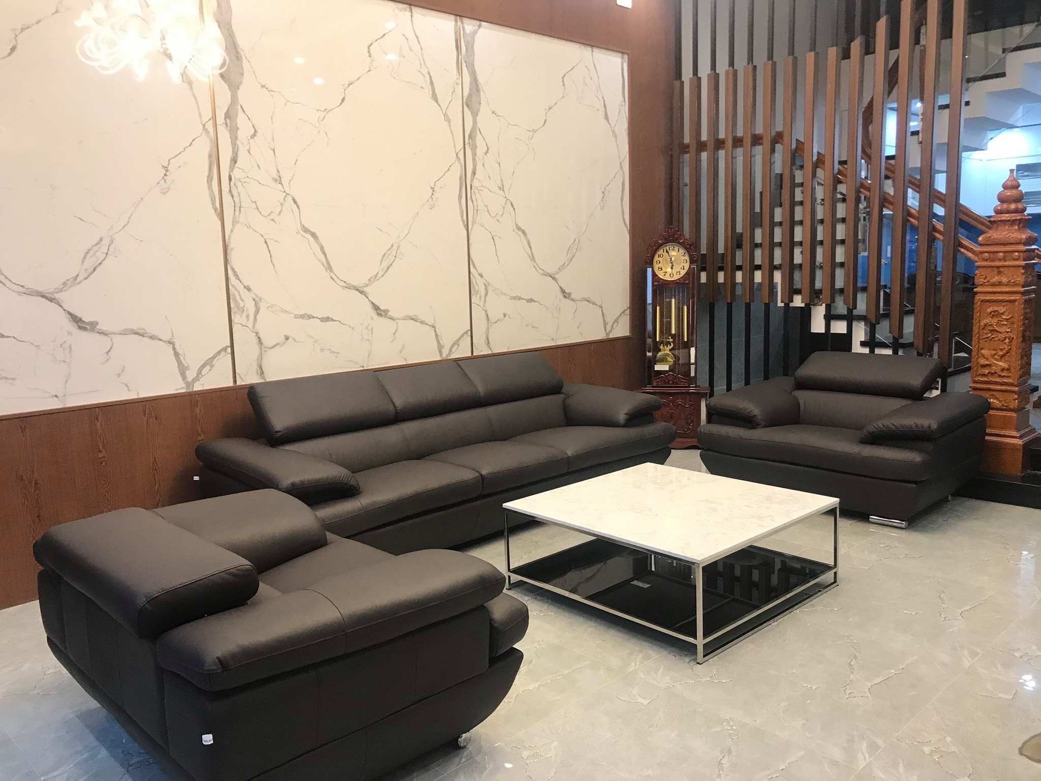 Sofa da Malaysia: Bộ rời 9038 góc 4