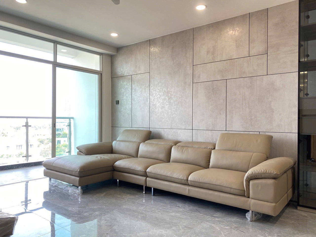 Sofa da Malaysia: Bộ góc KH270 3,5L góc 2