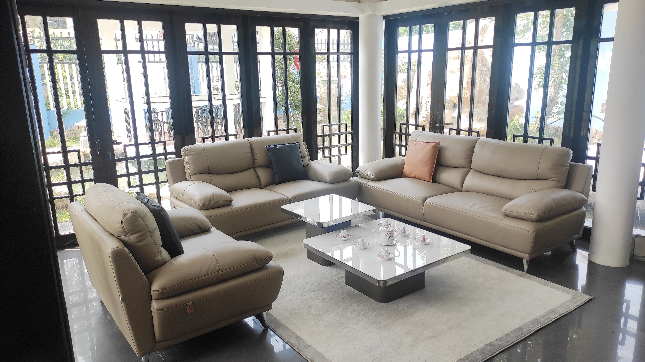 Sofa da Malaysia: Bộ rời KH222 góc 5