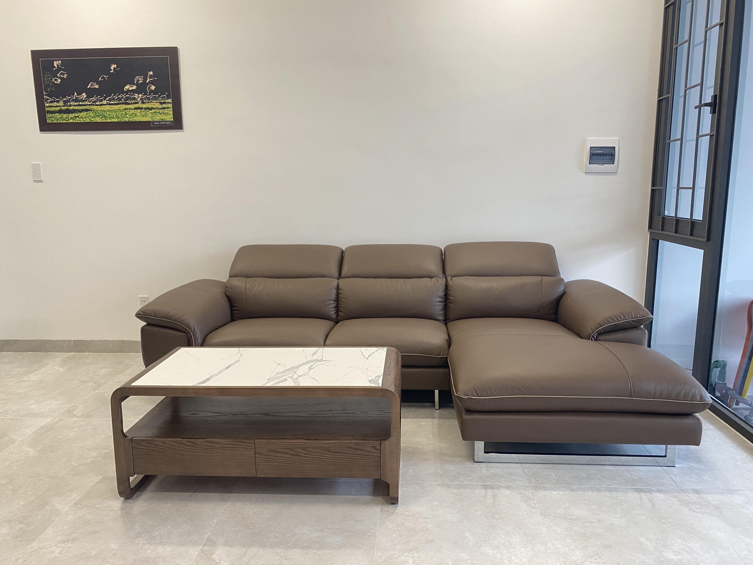 Sofa da Malaysia: Bộ góc KH270 góc 3