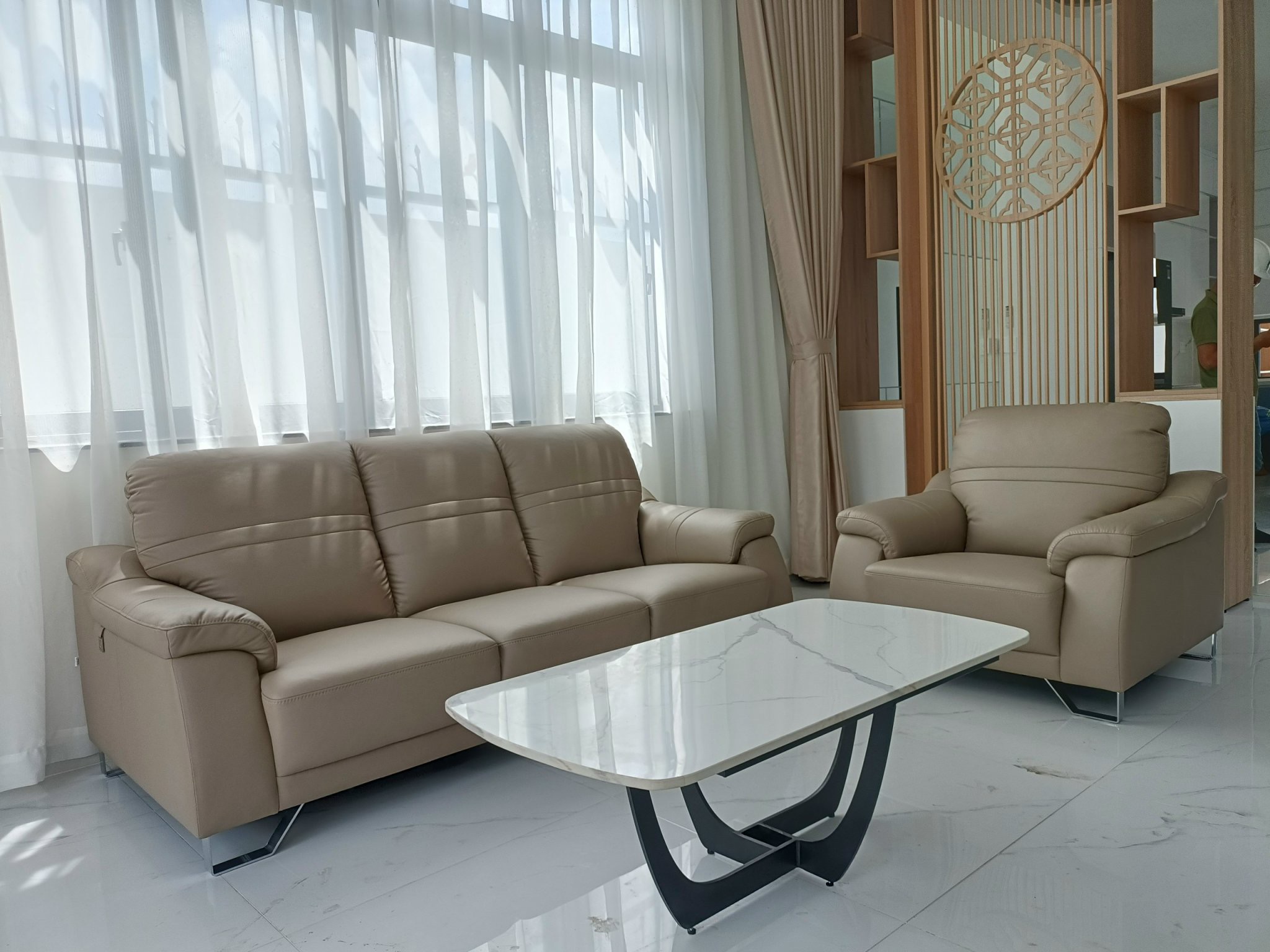 Sofa da Malaysia: Bộ rời KH184