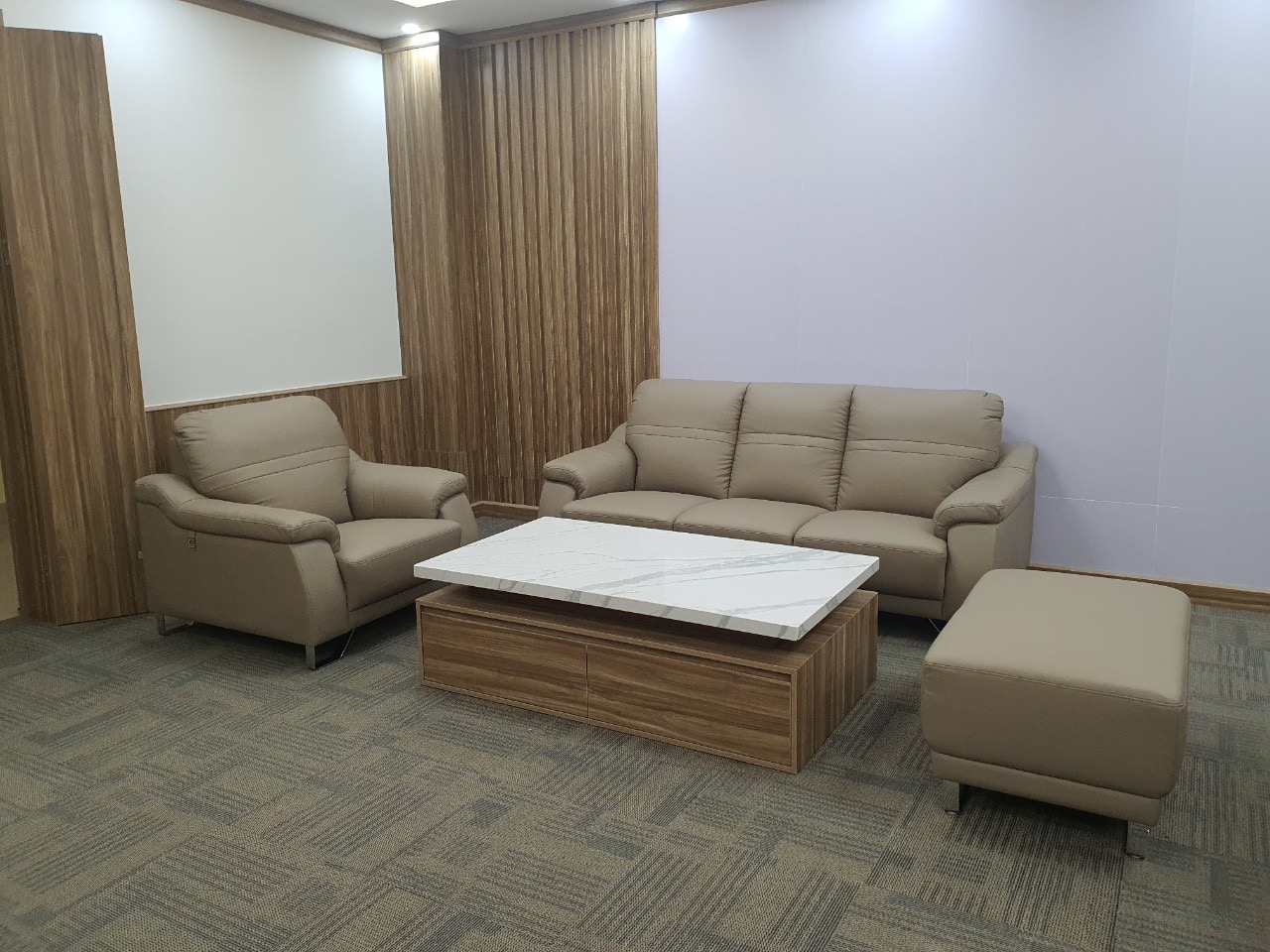 Sofa da Malaysia: Bộ rời KH184 góc 5