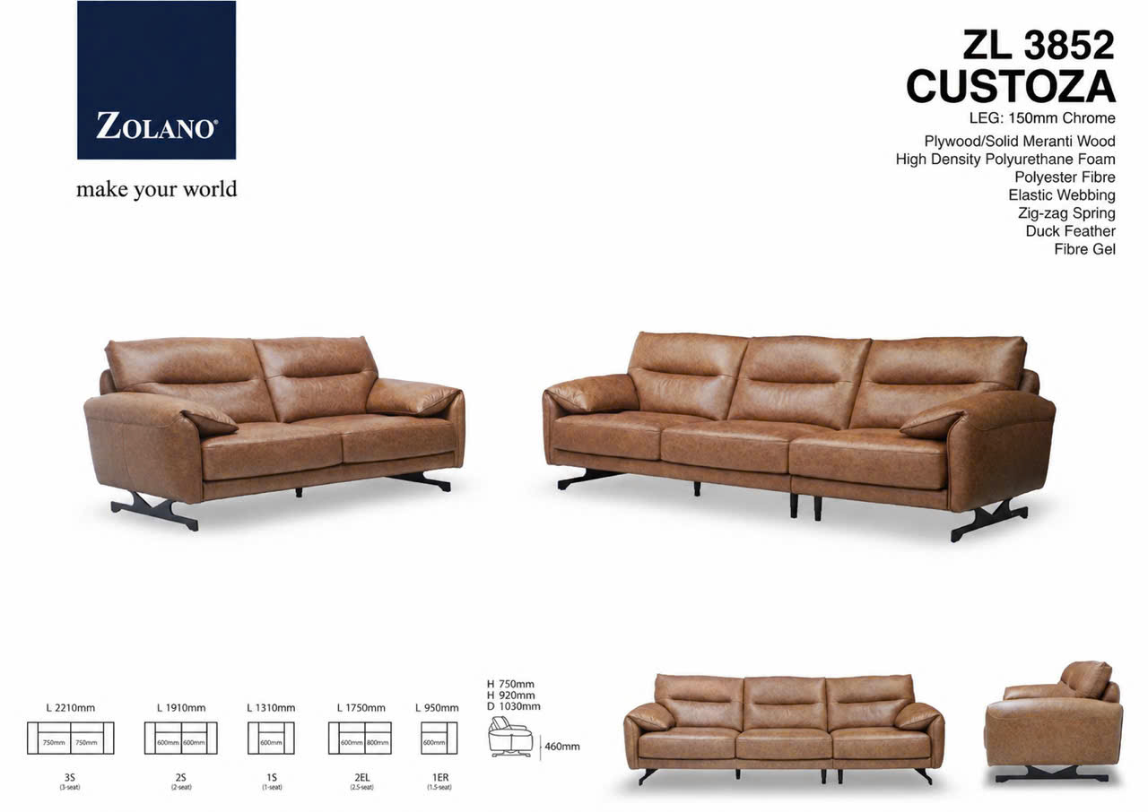 Sofa da Malaysia: Băng ZL 3852 góc 2