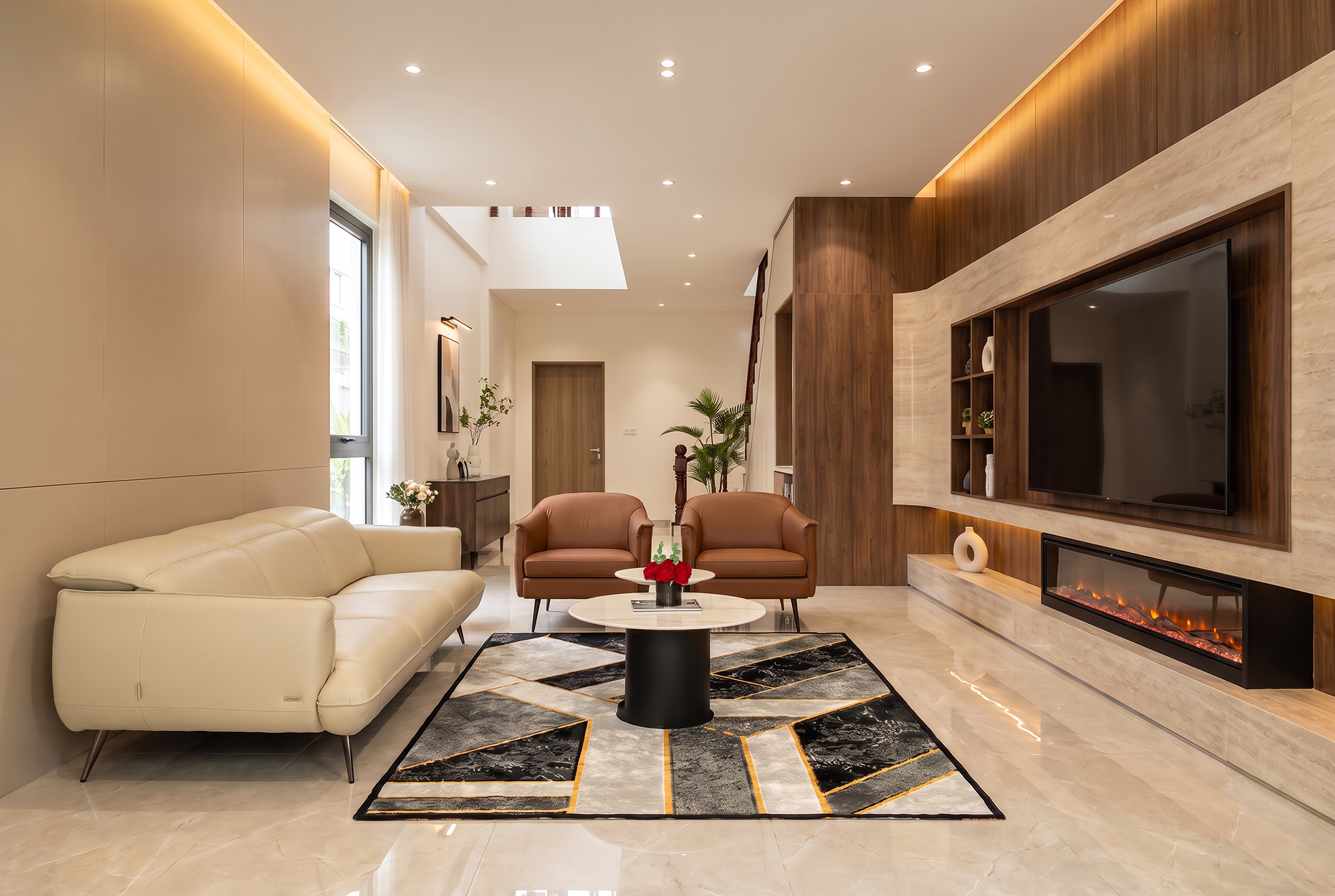 Concept Băng dài 1327 kết hợp hai Armchair 1125 (Malaysia), Thảm Italia và Bàn trà Alban (Úc) góc 2