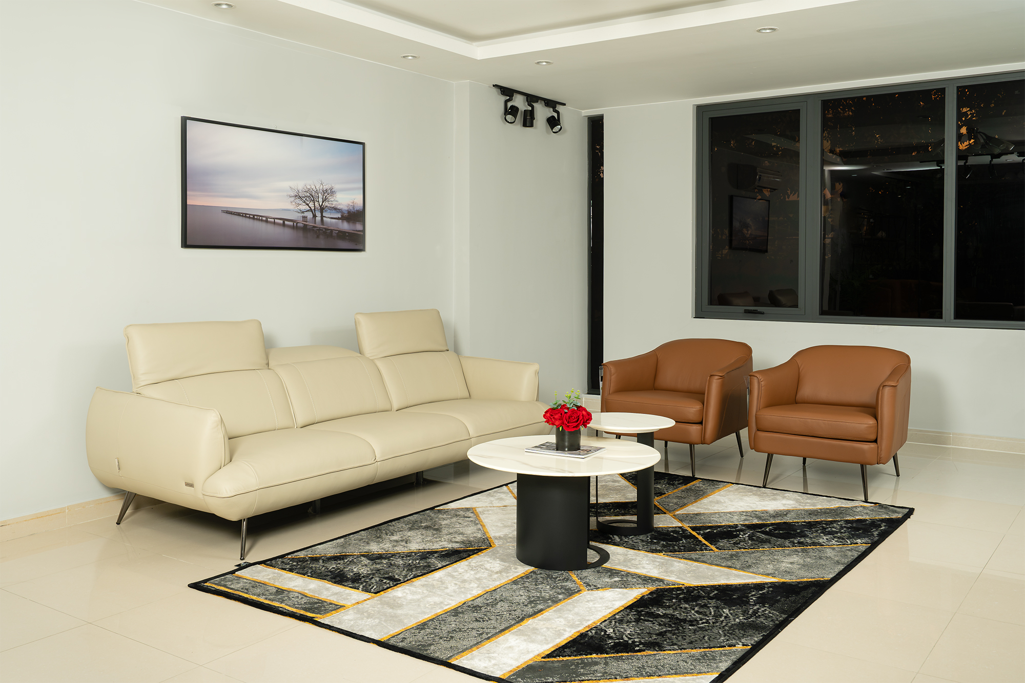 Concept Băng dài 1327 kết hợp hai Armchair 1125 (Malaysia), Thảm Italia và Bàn trà Alban (Úc) góc 5
