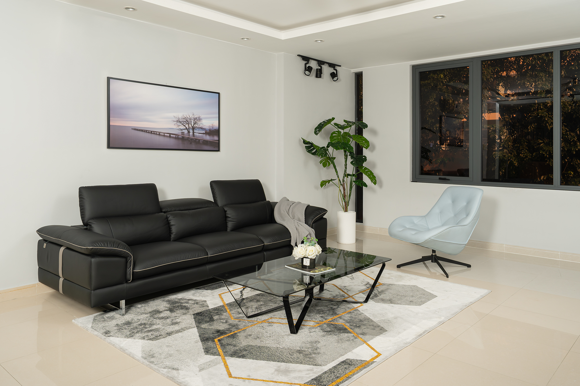 Concept Băng dài KH270 kết hợp Ghế xoay ZA030 (Malaysia), Thảm Italia và Bàn trà Loop (Italia) góc 7