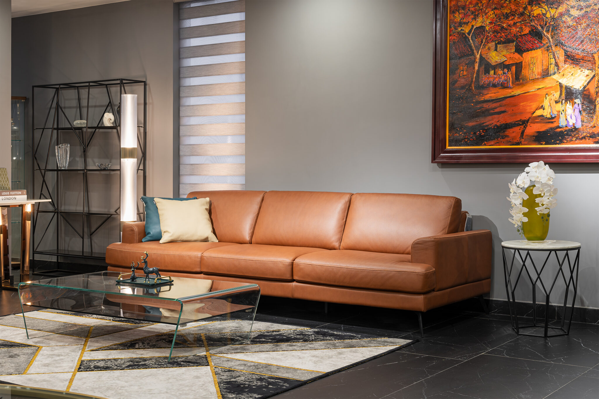 Sofa da Italia: Băng dài Karisma góc 2