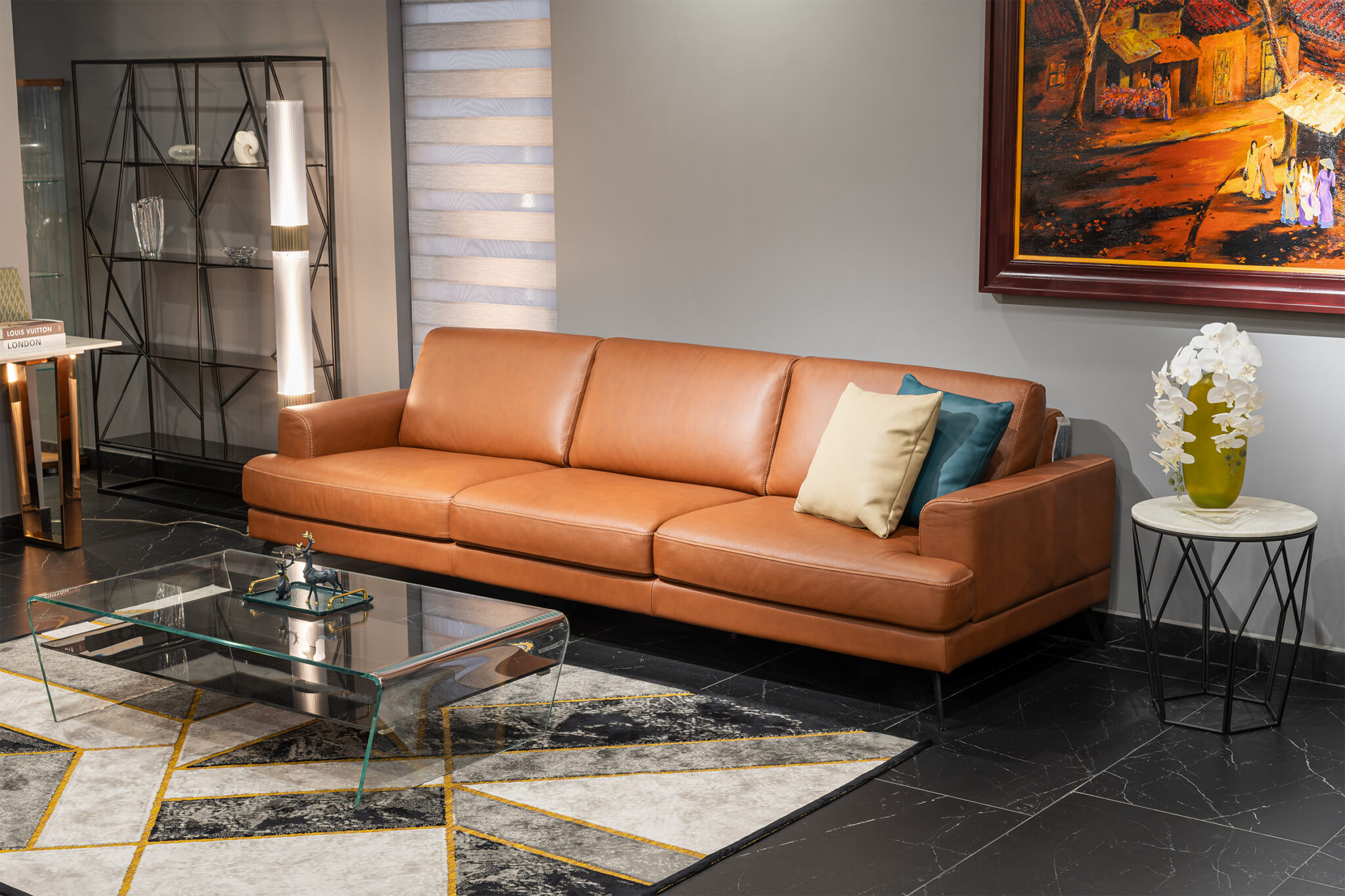 Sofa da Italia: Băng dài Karisma góc 3