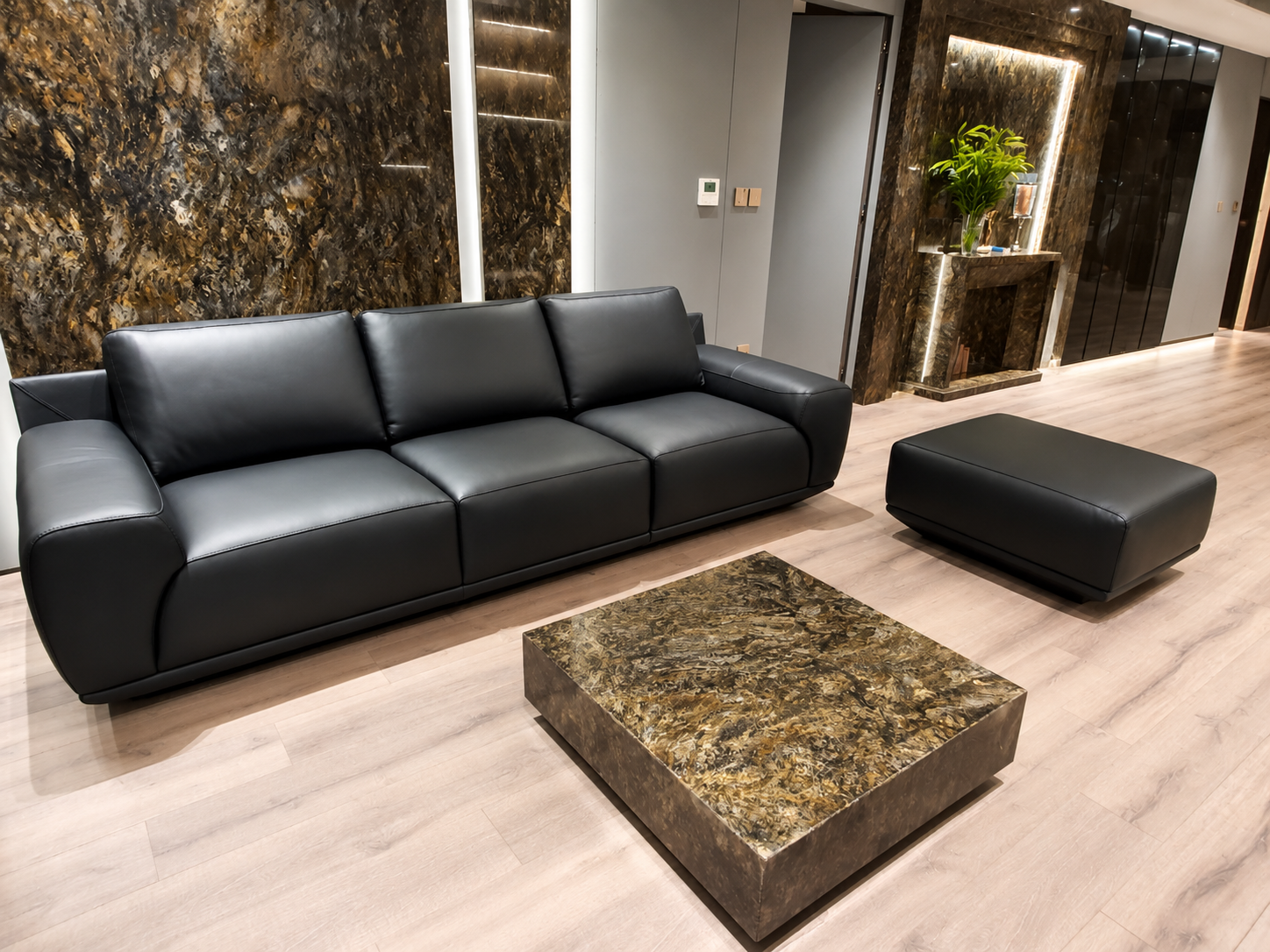 Sofa da Italia: Băng dài King góc 2