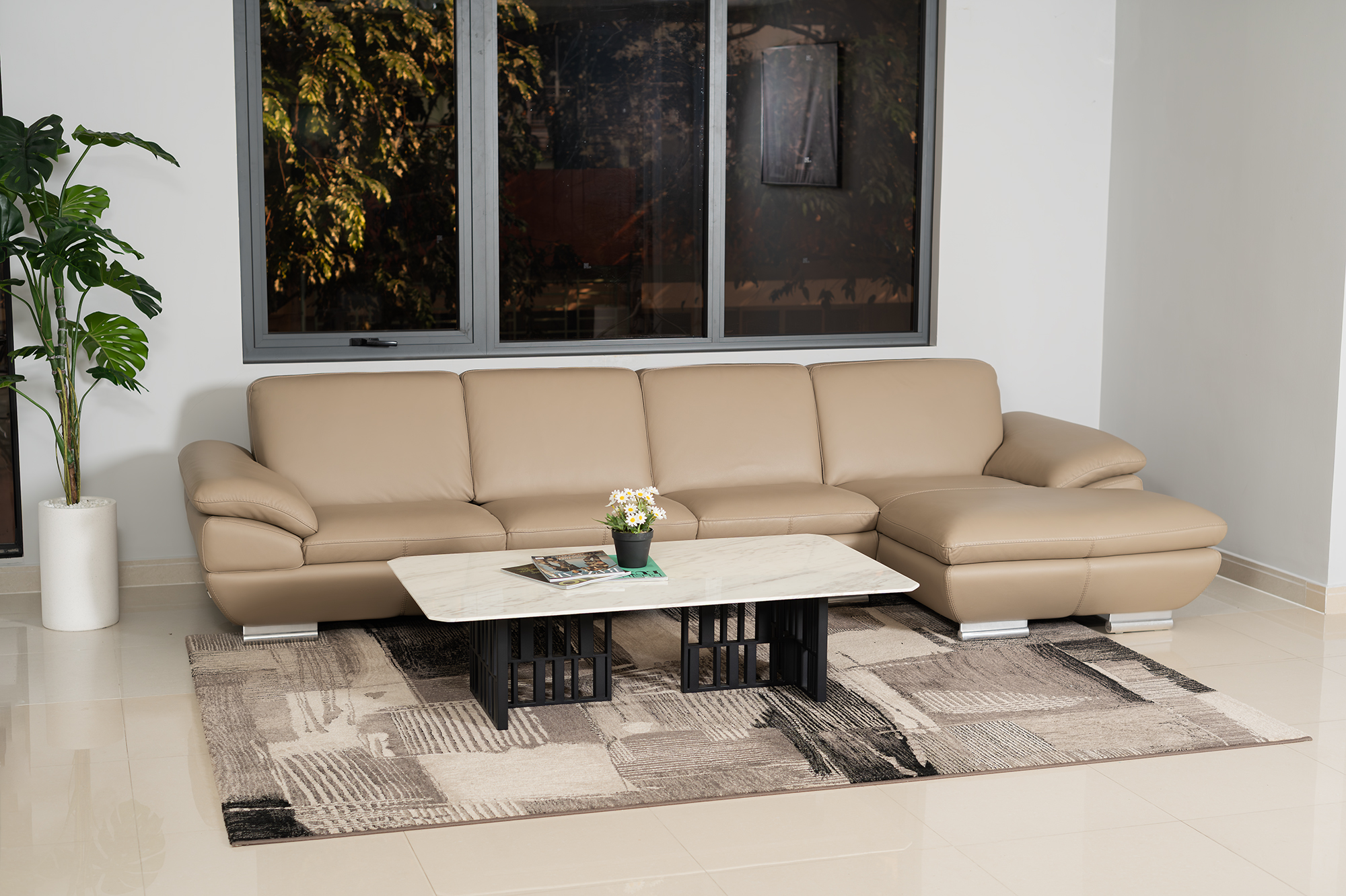 Sofa da Italia: Bộ góc Glamour 269 góc 4