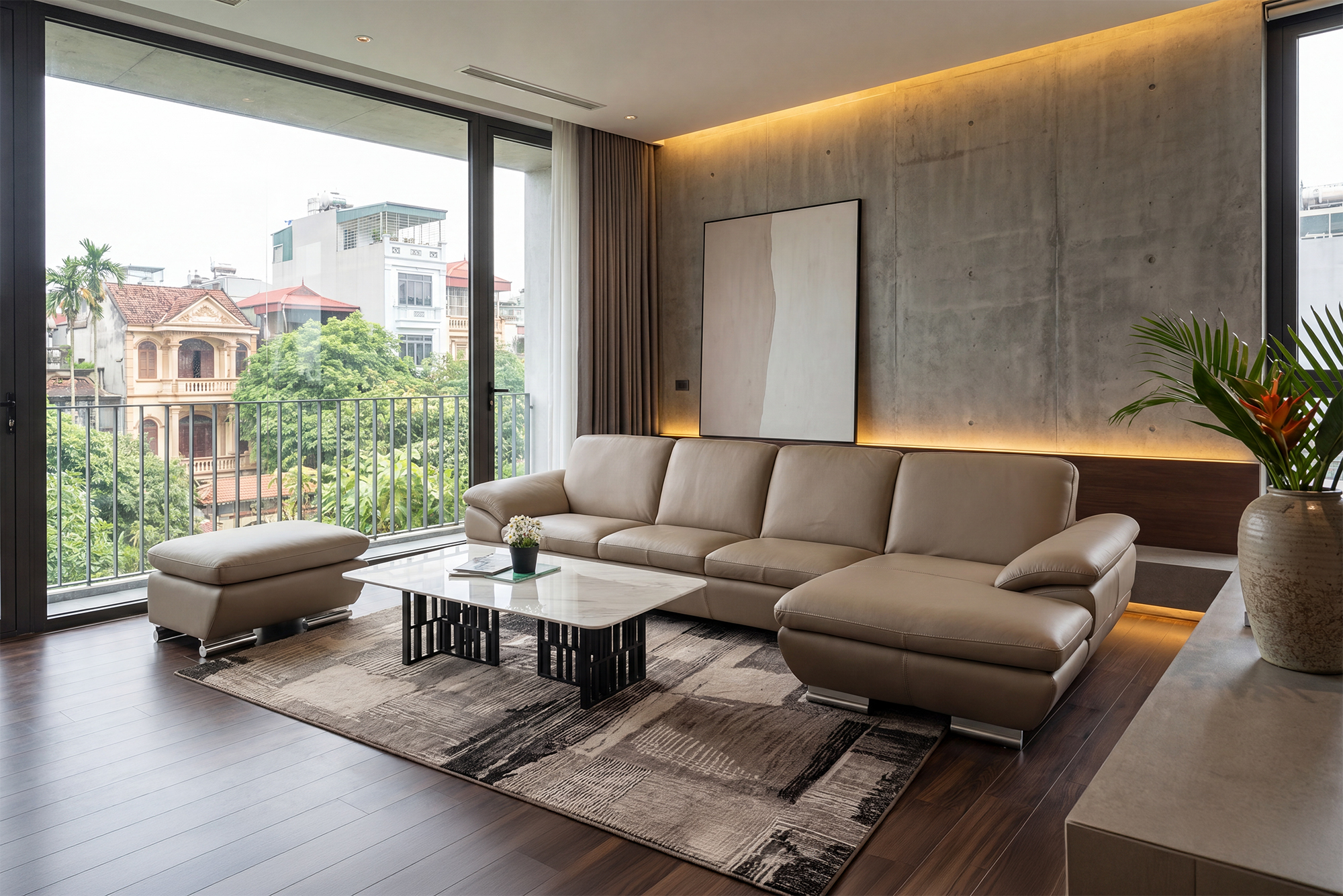 Sofa da Italia: Bộ góc Glamour 269