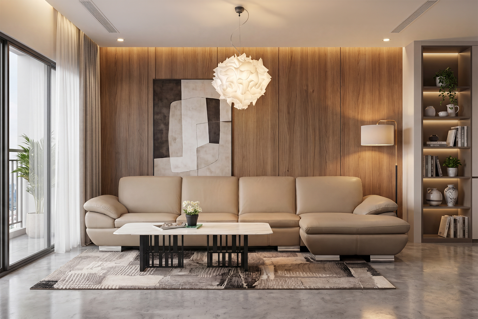 Sofa da Italia: Bộ góc Glamour 269 góc 3