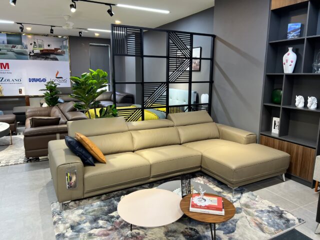 Sofa da Malaysia: Bộ góc 986 Kelvin